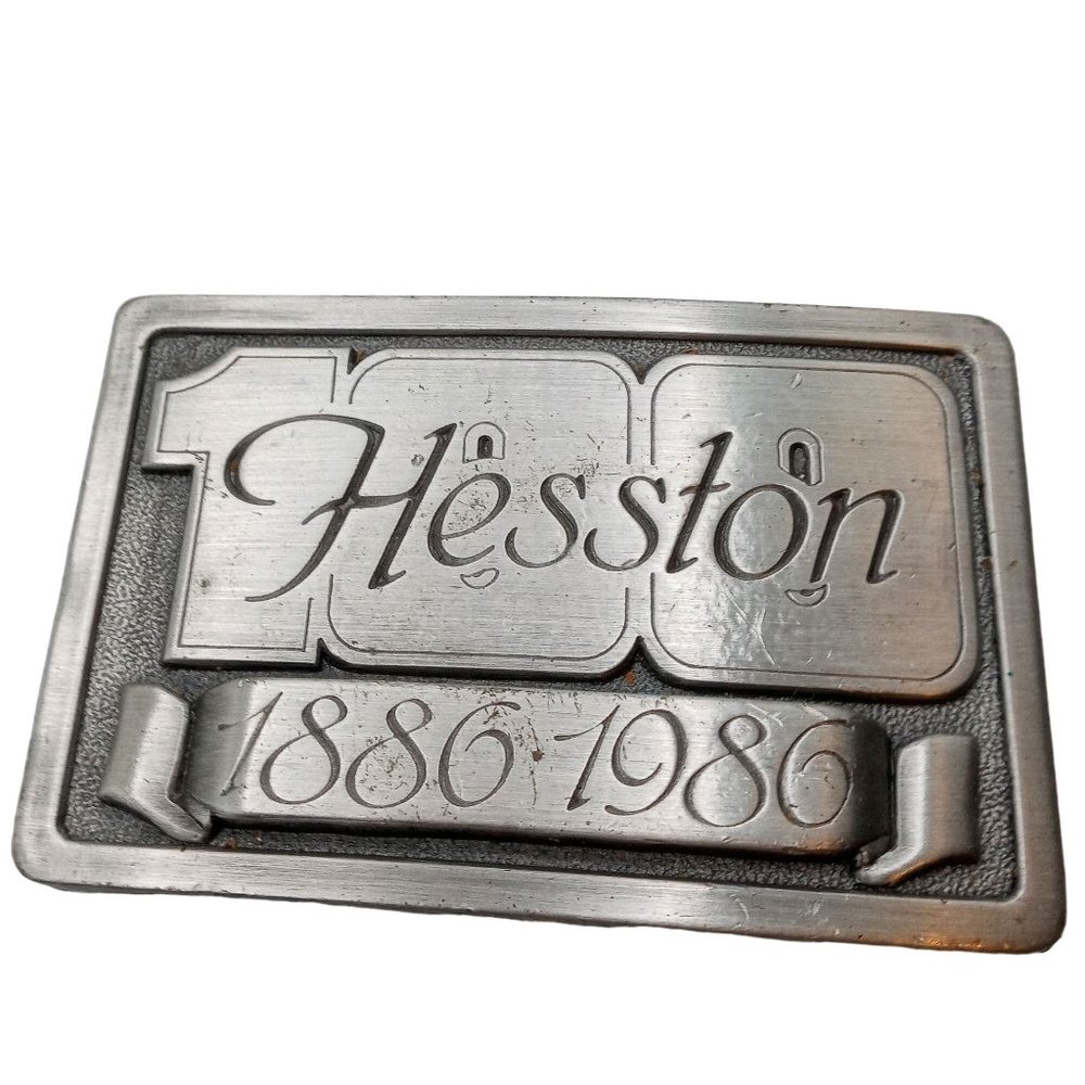 Hesston KS Belt Buckle Kansas Centennial 1986 100 Years Collectible Limited